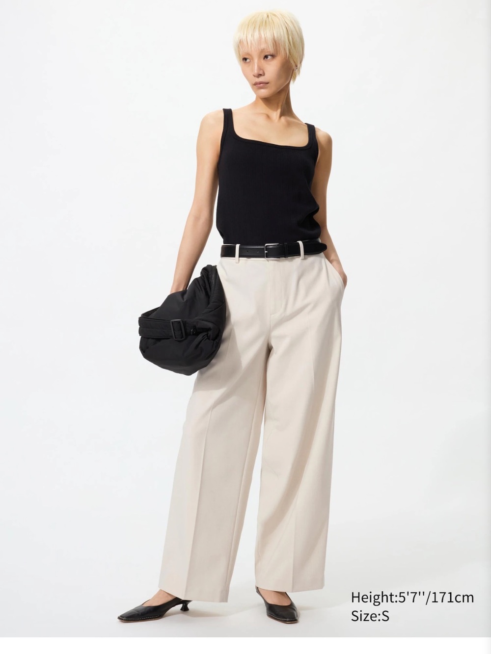 Uniqlo W's Wide Pants - Navy Blue